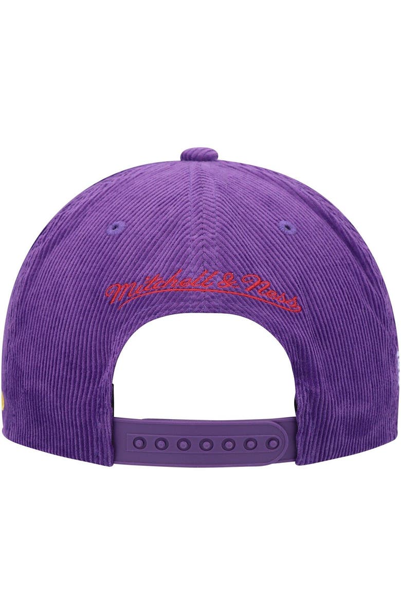 Mitchell & Ness Men's Mitchell & Ness Purple Los Angeles Lakers Kurt Rambis Corduroy Snapback Adjustable Hat, Alternate, color, 