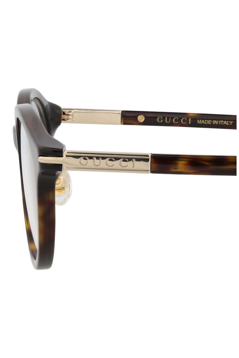49mm Oval Optical Glasses, Alternate, color, HAVANA HAVANA TRANSPARENT
