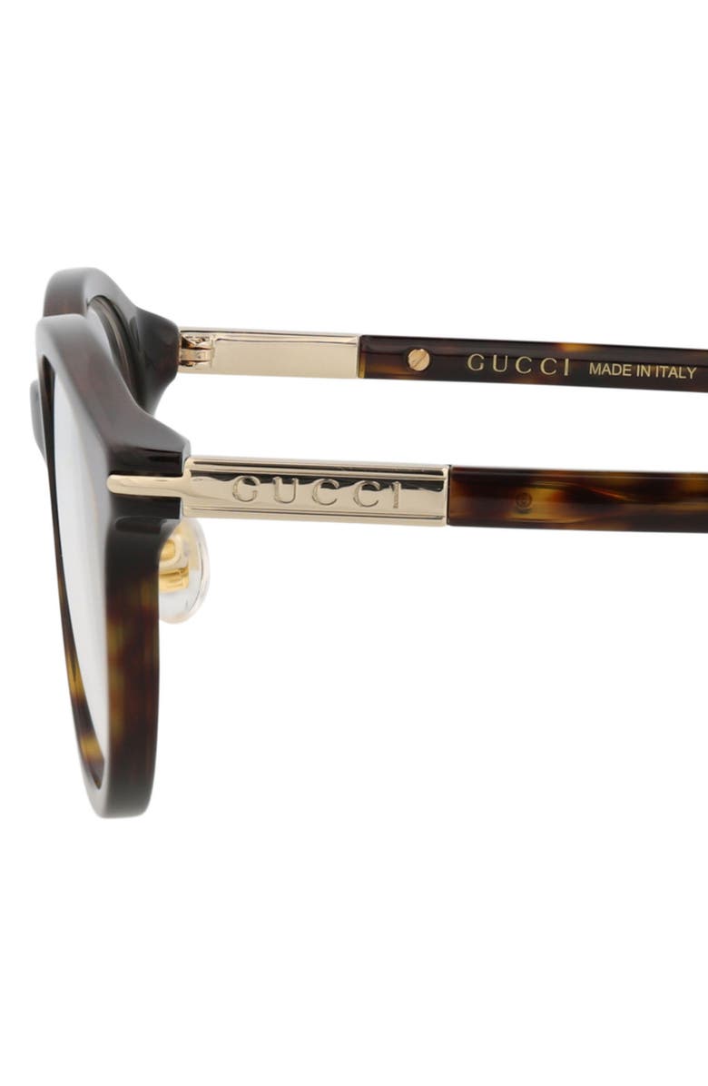 Gucci 49mm Oval Sunglasses, Alternate, color, Havana Havana Transparent