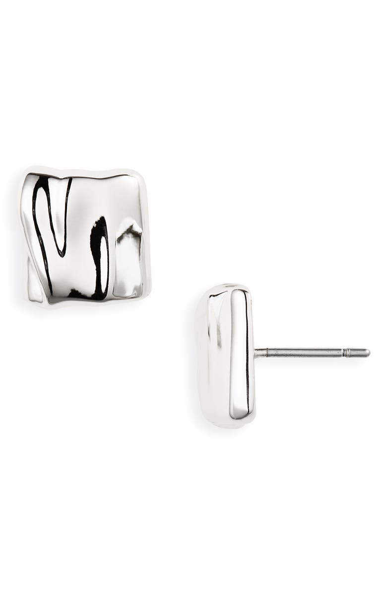 Jenny Bird Mini Sundra Stud Earrings, Main, color, High Polish Silver