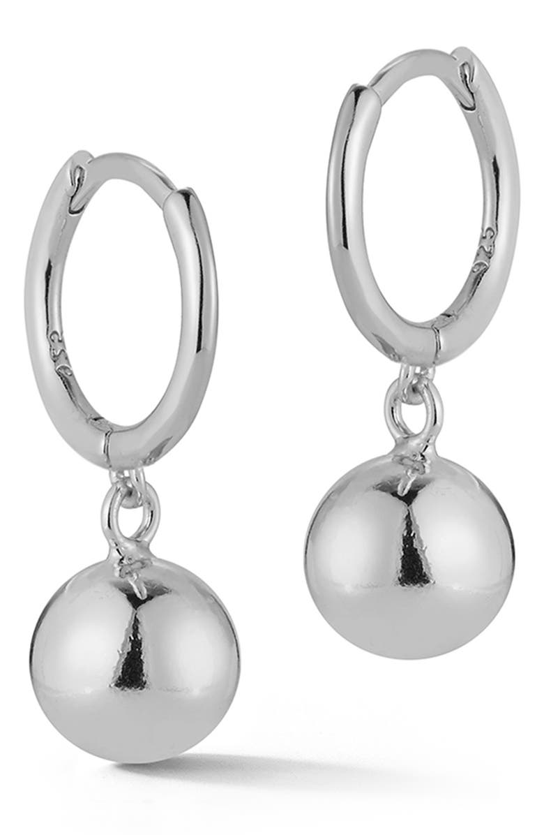 GLAZE JEWELRY Ball Charm Huggies, Main, color, 