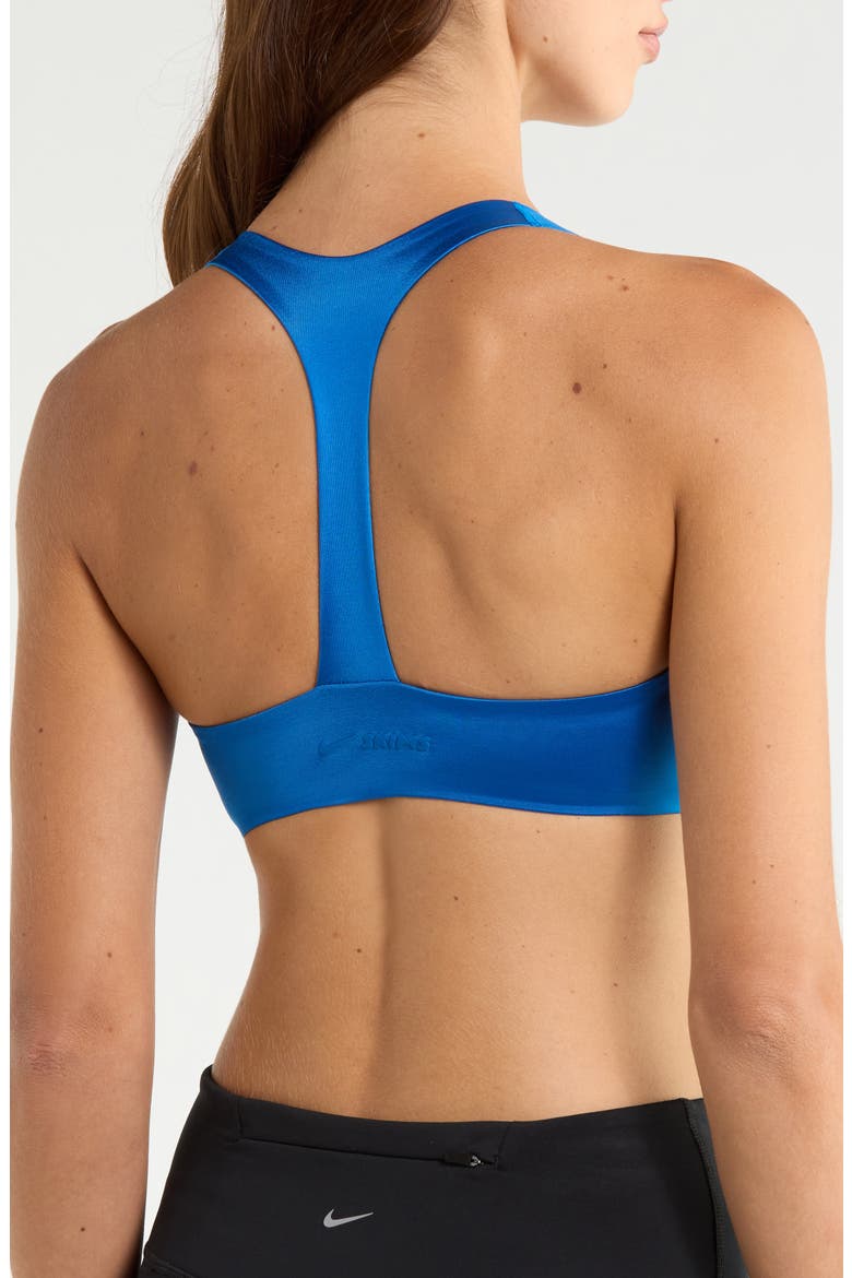 Shine V-Neck Bra, Alternate, color, NSKM COBALT