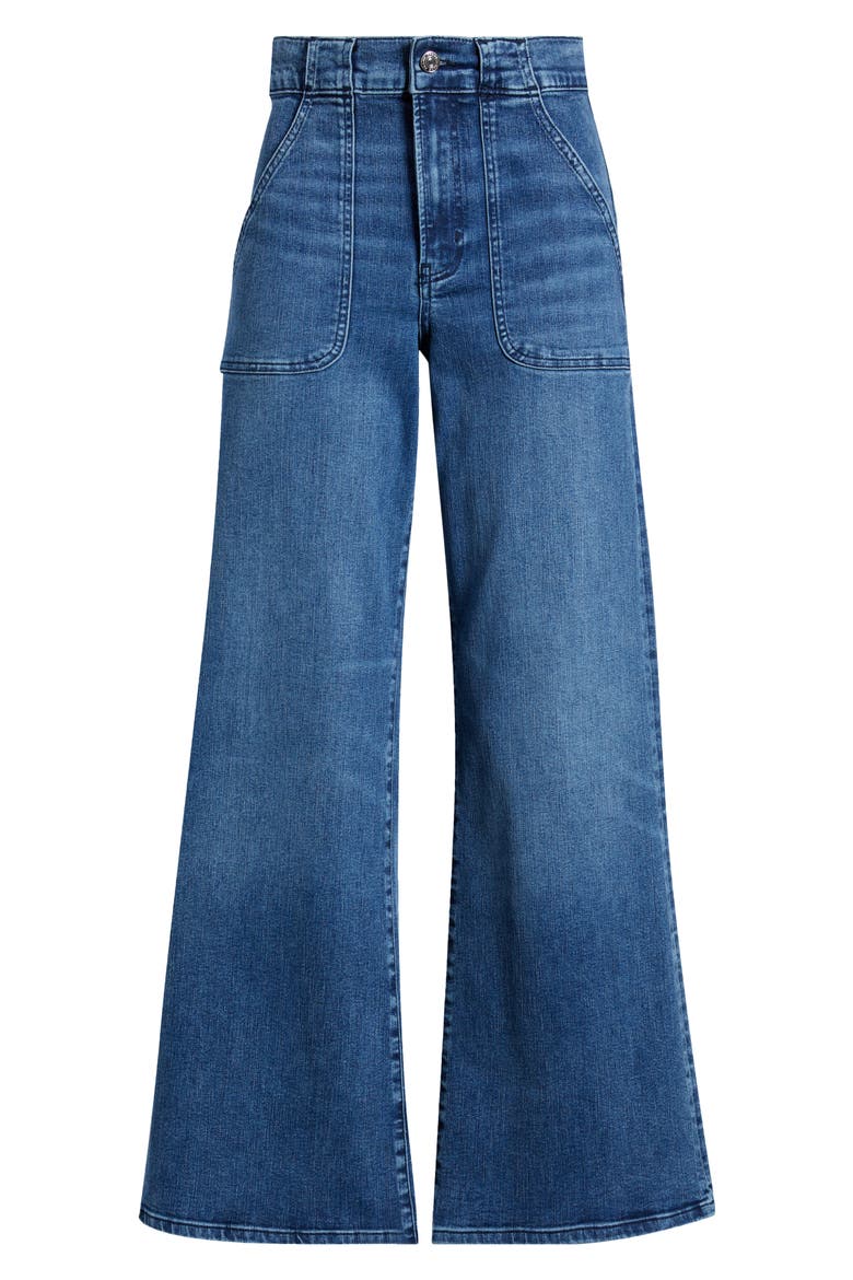 Modern Pocket High Waist Wide Leg Jeans, Alternate, color, EASE