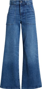 FRAME Modern Pocket High Waist Wide Leg Jeans