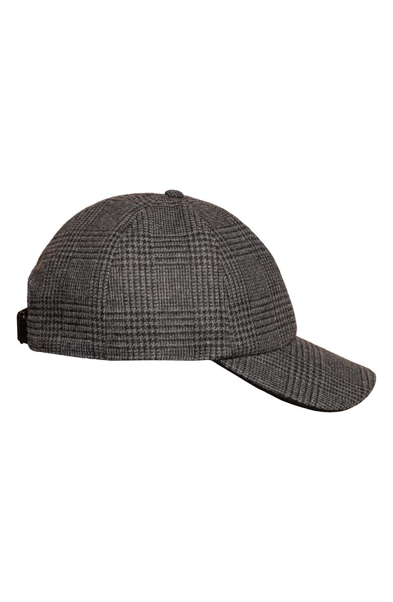 Eton Houndstooth Wool Blend Baseball Cap, Main, color,