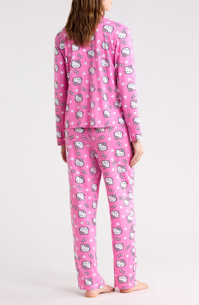 Hello Kitty Hearts Pajamas, Alternate, color, Pink Print
