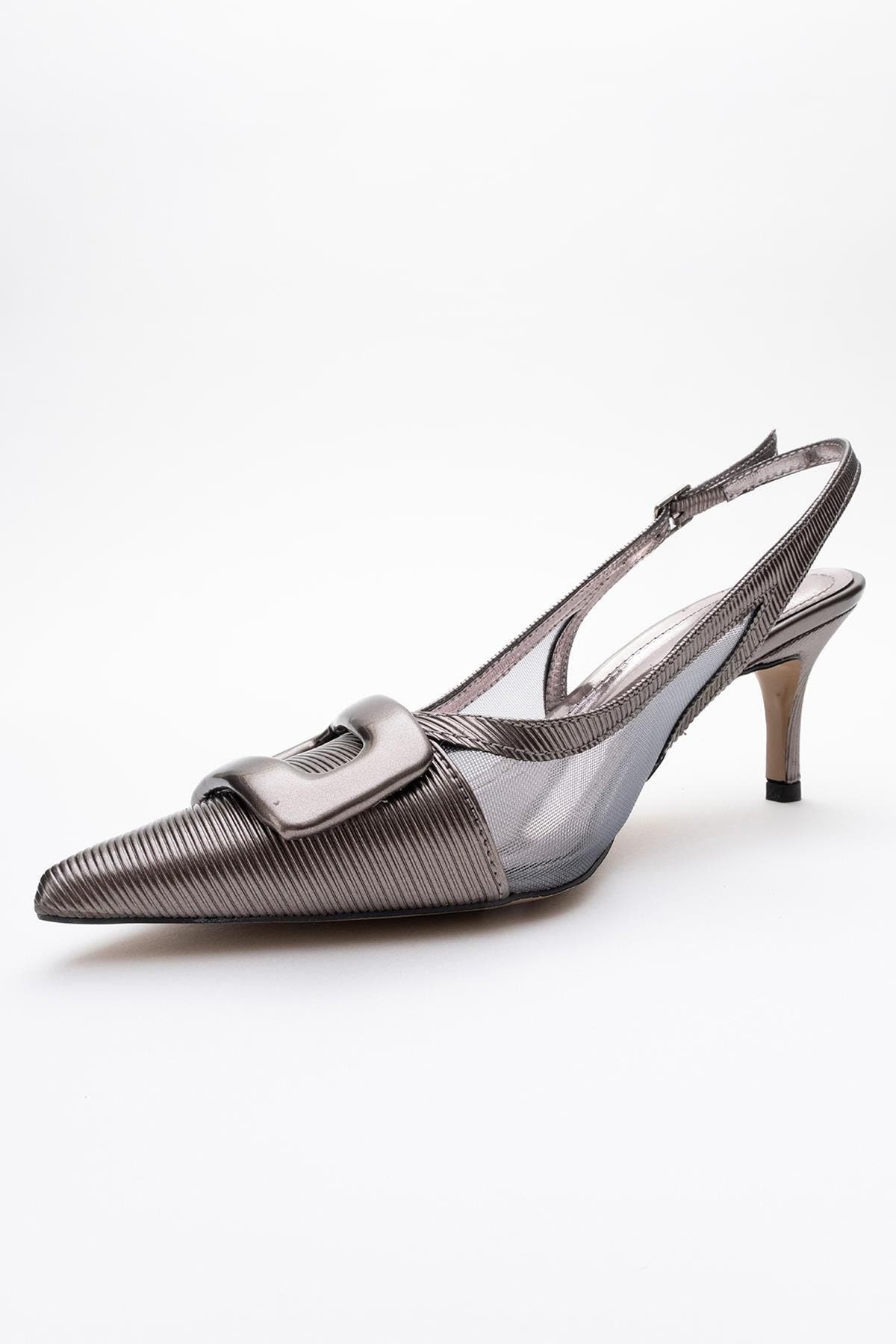 Prologue Shoes Foley Pointed Toe Slingback Stiletto Pump, Main, color, Platinum