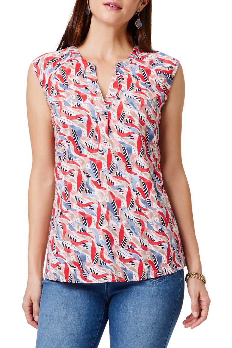 Coral Waves Tank Top, Main, color, NEUTRAL MULTI