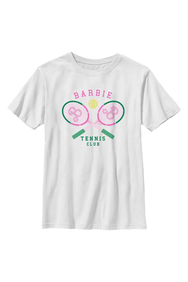 Boys' Tennis Rackets Club Graphic Short Sleeve T-Shirt, Main, color, White