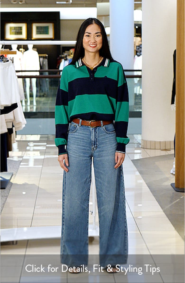 Stripe Merino Wool Rugby Sweater, sales video thumbnail