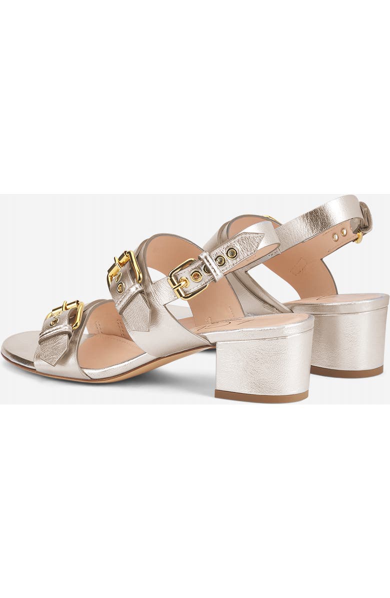 AGL Lala Straps Sandal with Buckles, Alternate, color, Metallic Silver