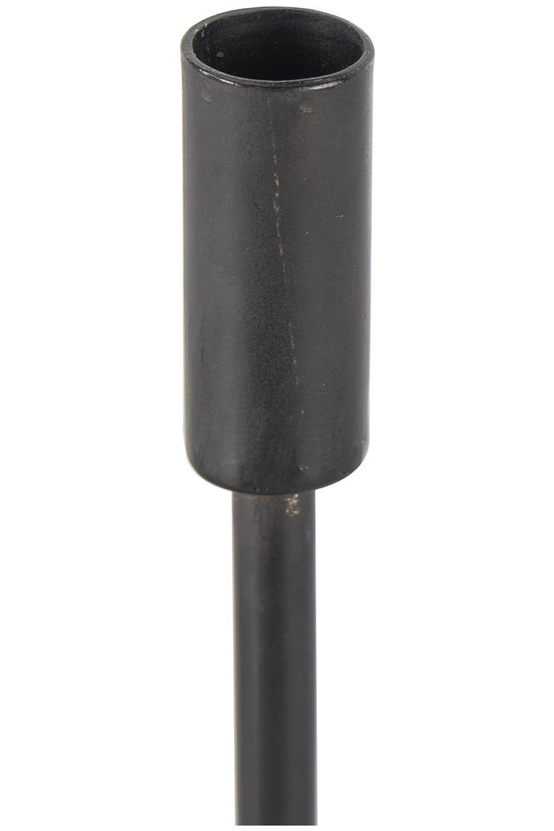 Set of 2 Modern Black Metal Candleholders, Alternate, color, BLACK