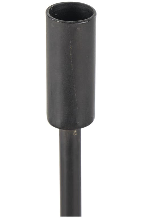 Vivian Lune Home Set Of 2 Modern Black Metal Candleholders In Black