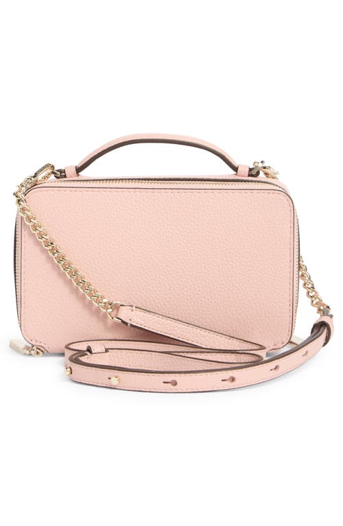 Kate Spade New York Hudson Pebble Leather Double Zip Crossbody In Pink