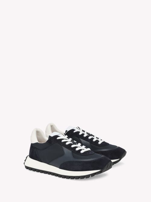 Gianvito Rossi Gravel Panelled Suede Sneakers In Black