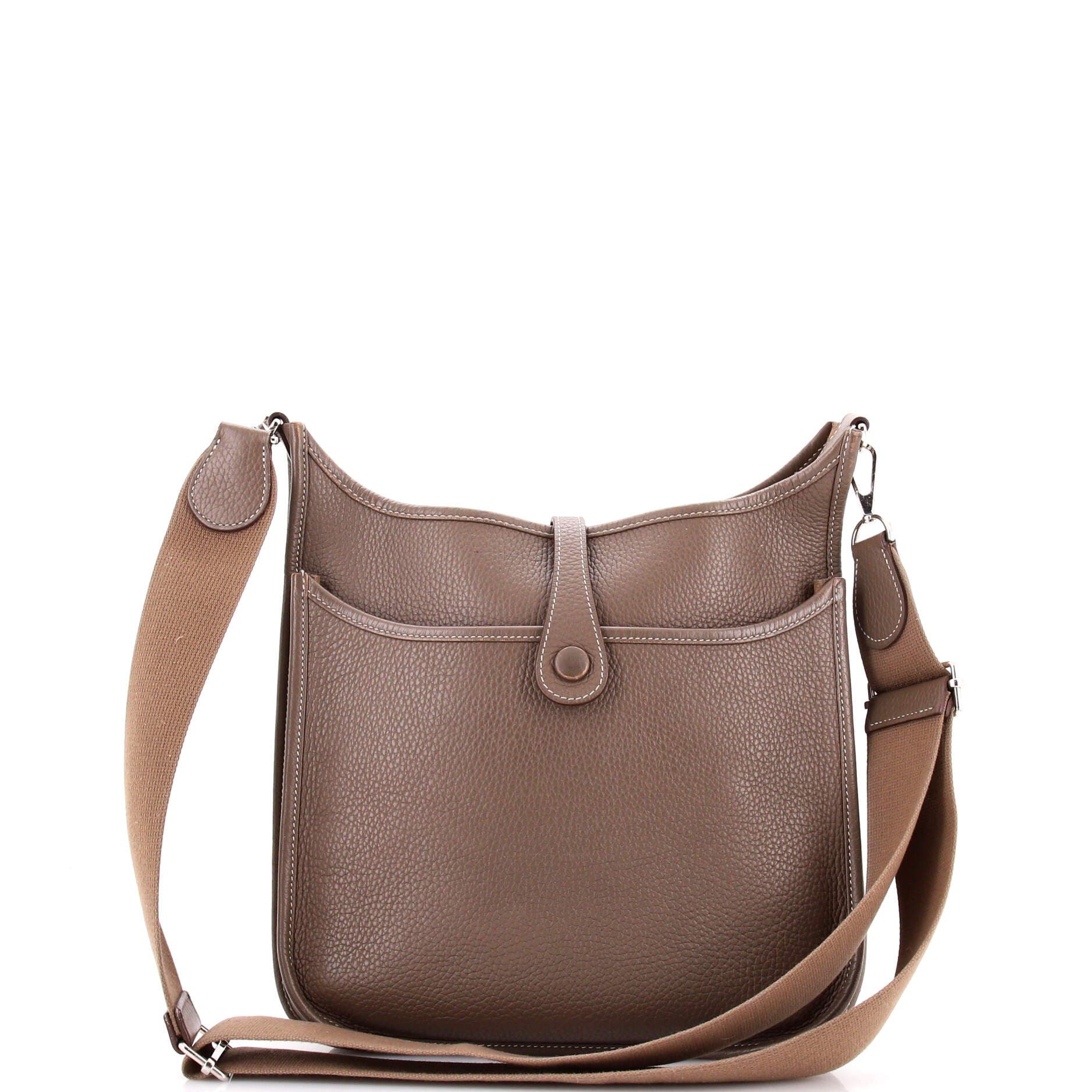 Pre-Owned Hermes Evelyne Bag Gen III Clemence PM, Alternate, color, Etoupe