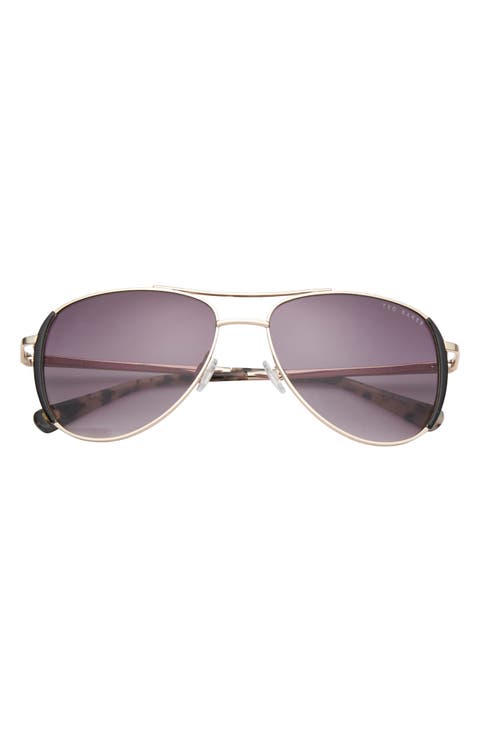 58mm Full Rim Aviator Sunglasses