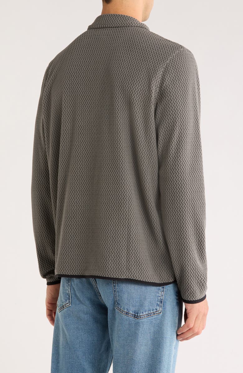 Rainforest Vault Chevron Knit 1/4 Zip Pullover, Alternate, color, Gunmetal