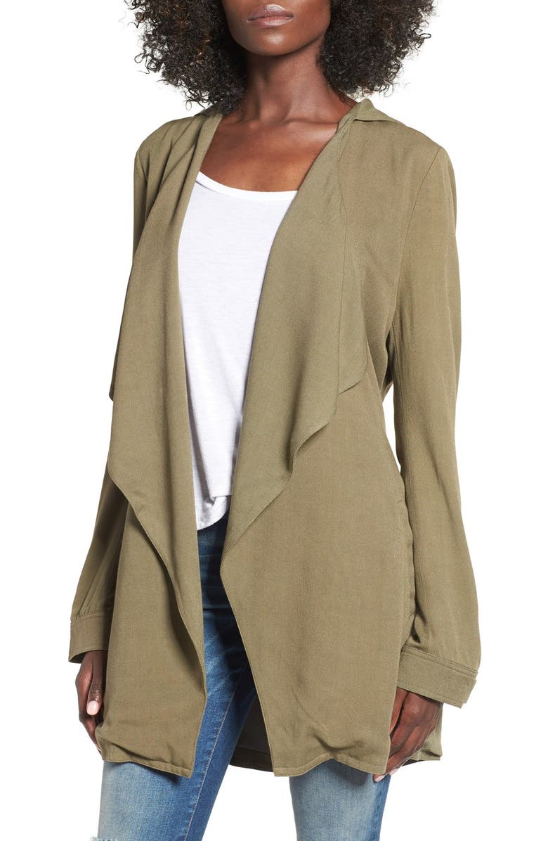 Jolt Drape Front Hooded Anorak, Main, color, 