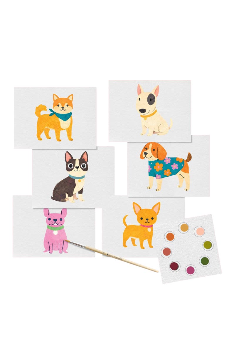 Super Pups Watercolor Postcard Kit, Main, color, Multicolor
