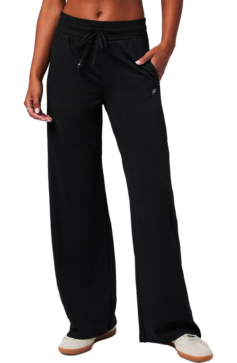 Fabletics Women's Cloud Jersey Wide Leg Pant, Main, color, Black