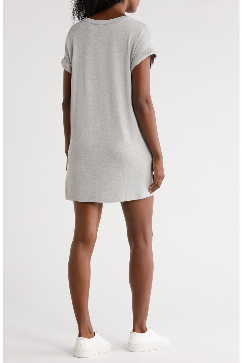 Roll Sleeve Minidress, Alternate, color, HEATHER GREY