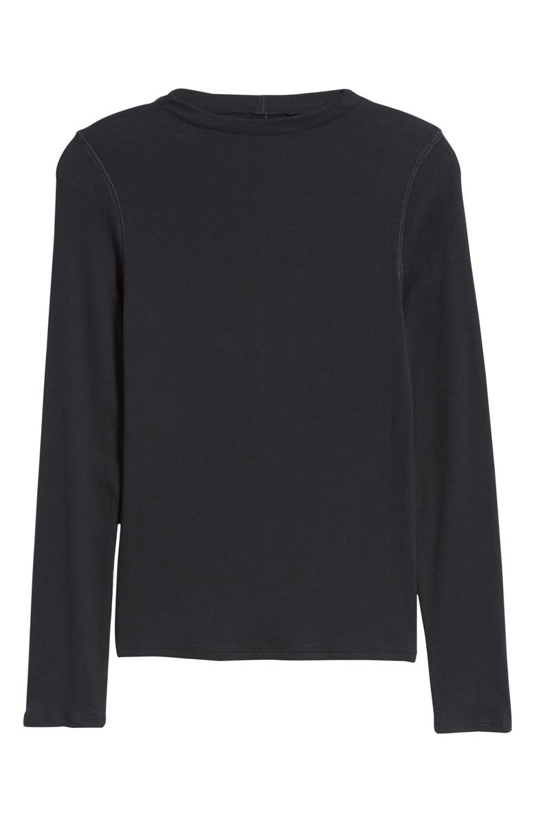 Everlane The Pima Micro Rib Funnel Neck Top, Main, color, 