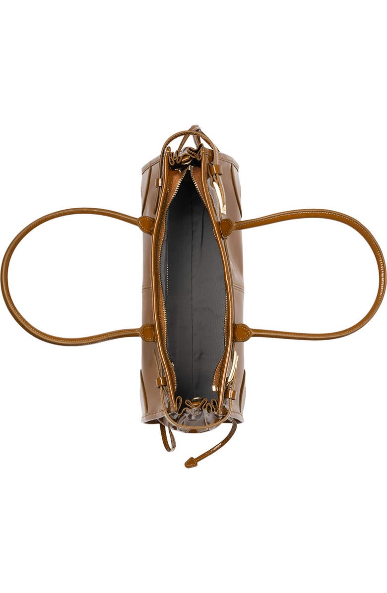 Jeffrey Campbell Pesky Leather Shoulder Bag, Alternate, color, Tan Crinkle Patent