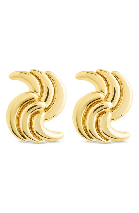 Leni Twisted Statement Stud Earrings