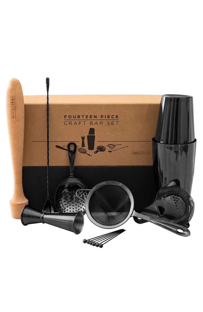 A Bar Above 14 Piece Craft Bar Set, Black, Main, color, Black