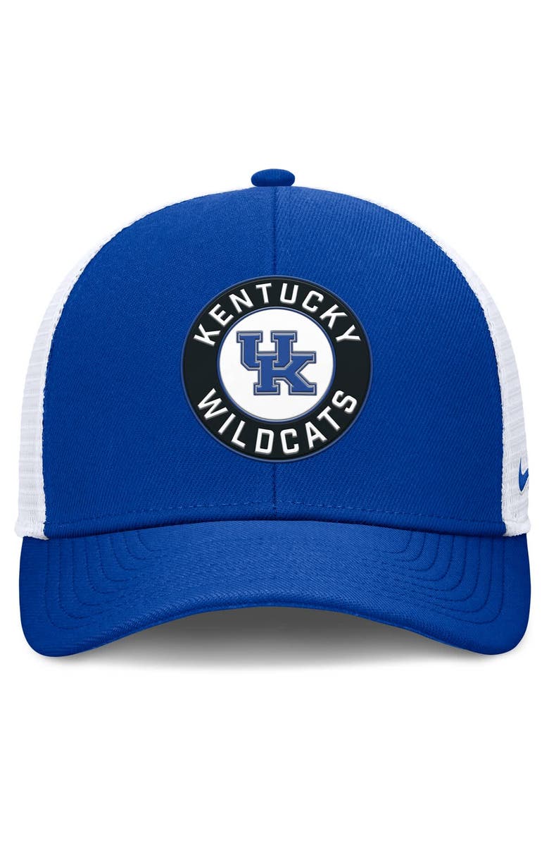Nike Men's Nike Royal/White Kentucky Wildcats Rise Primetime Performance Trucker Adjustable Hat, Alternate, color, Royal