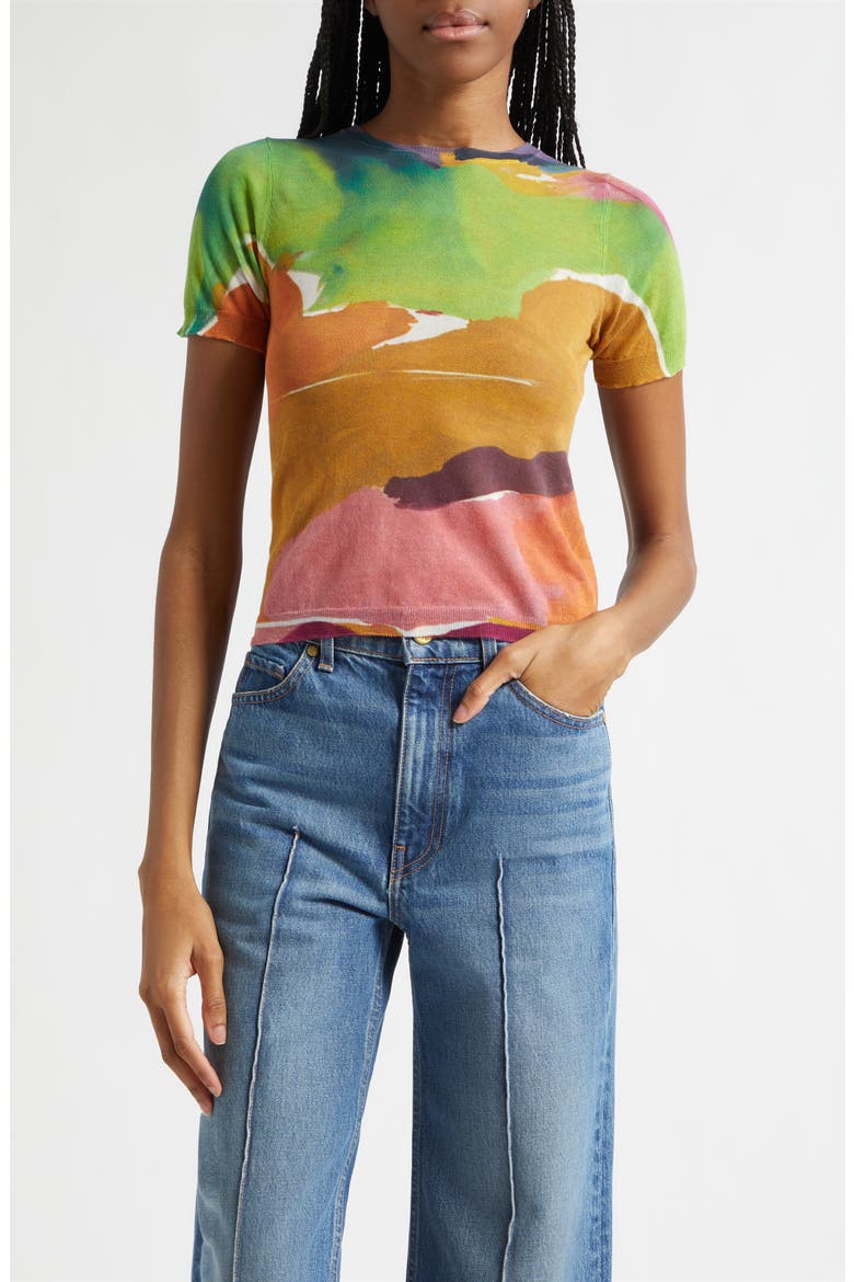 Sana Cotton Blend T-Shirt, Main, color, NATURE ABHORS A VACUUM