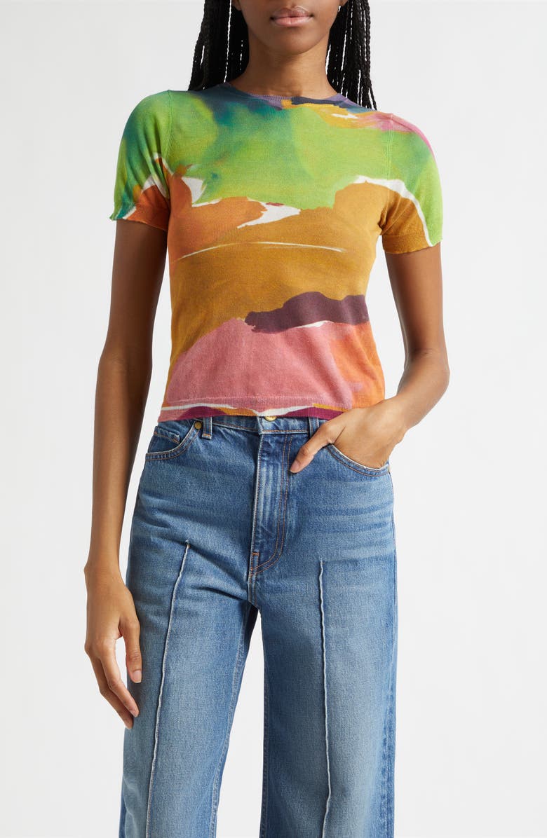 Ulla Johnson Sana Cotton Blend T-Shirt, Main, color, Nature Abhors A Vacuum