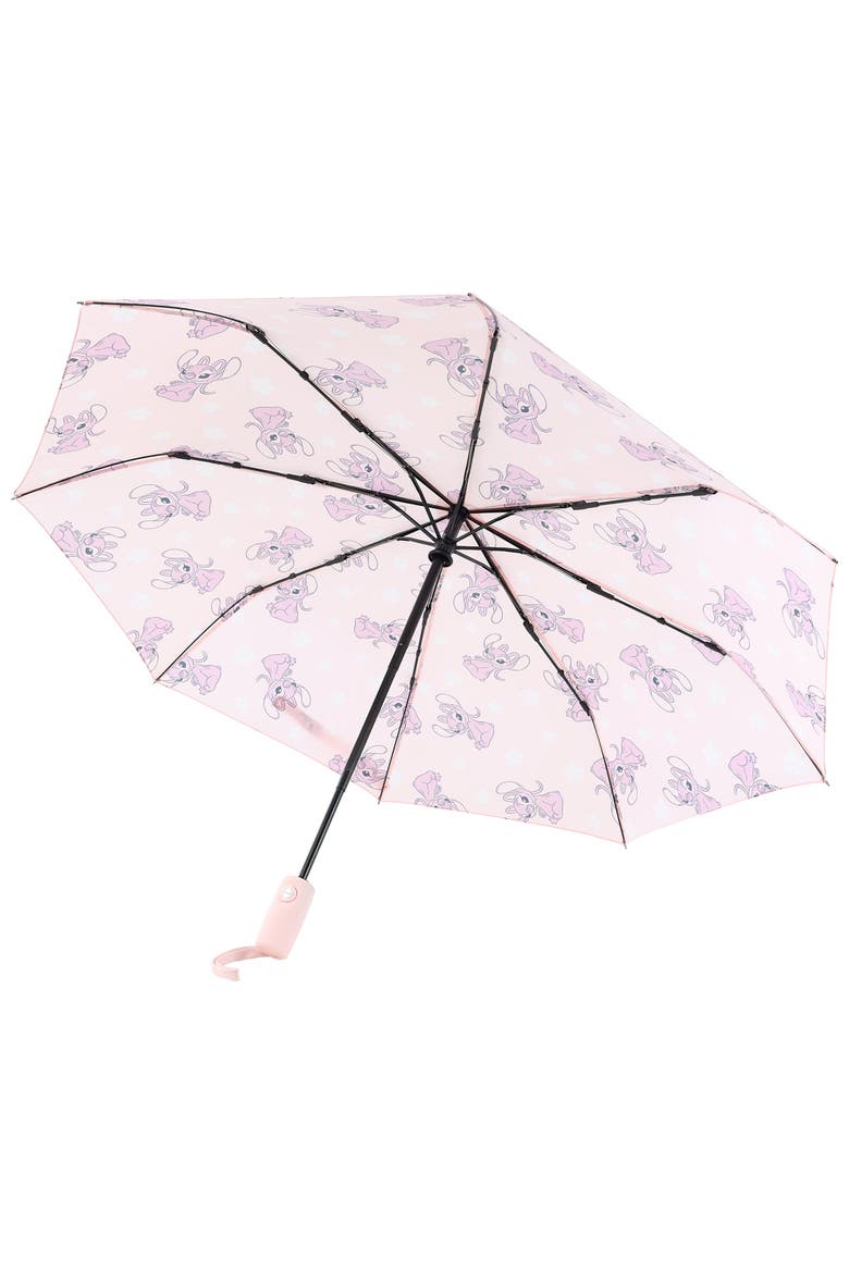 Angel All Over Print Auto Open and Close Umbrella, Alternate, color, Pink