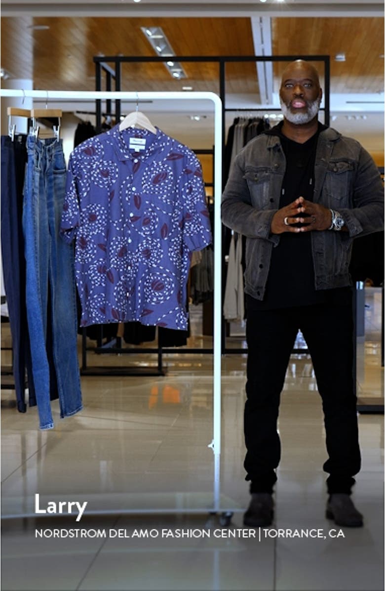 Boxy Short Sleeve Button-Up Shirt, sales video thumbnail