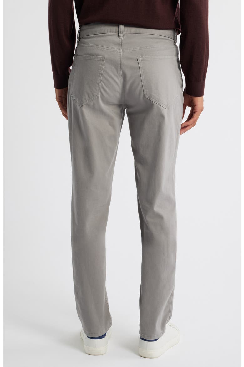 Dylan Slim Fit Peached Stretch Cotton Pants, Alternate, color, MOUSE