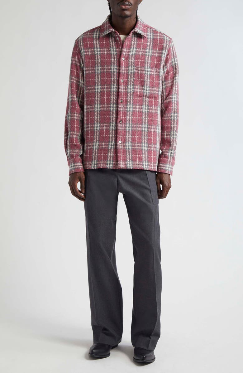 Golden Goose Journey Plaid Cotton Blend Button-Up Shirt, Alternate, color, 