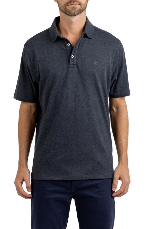 Heathered Jersey Polo
