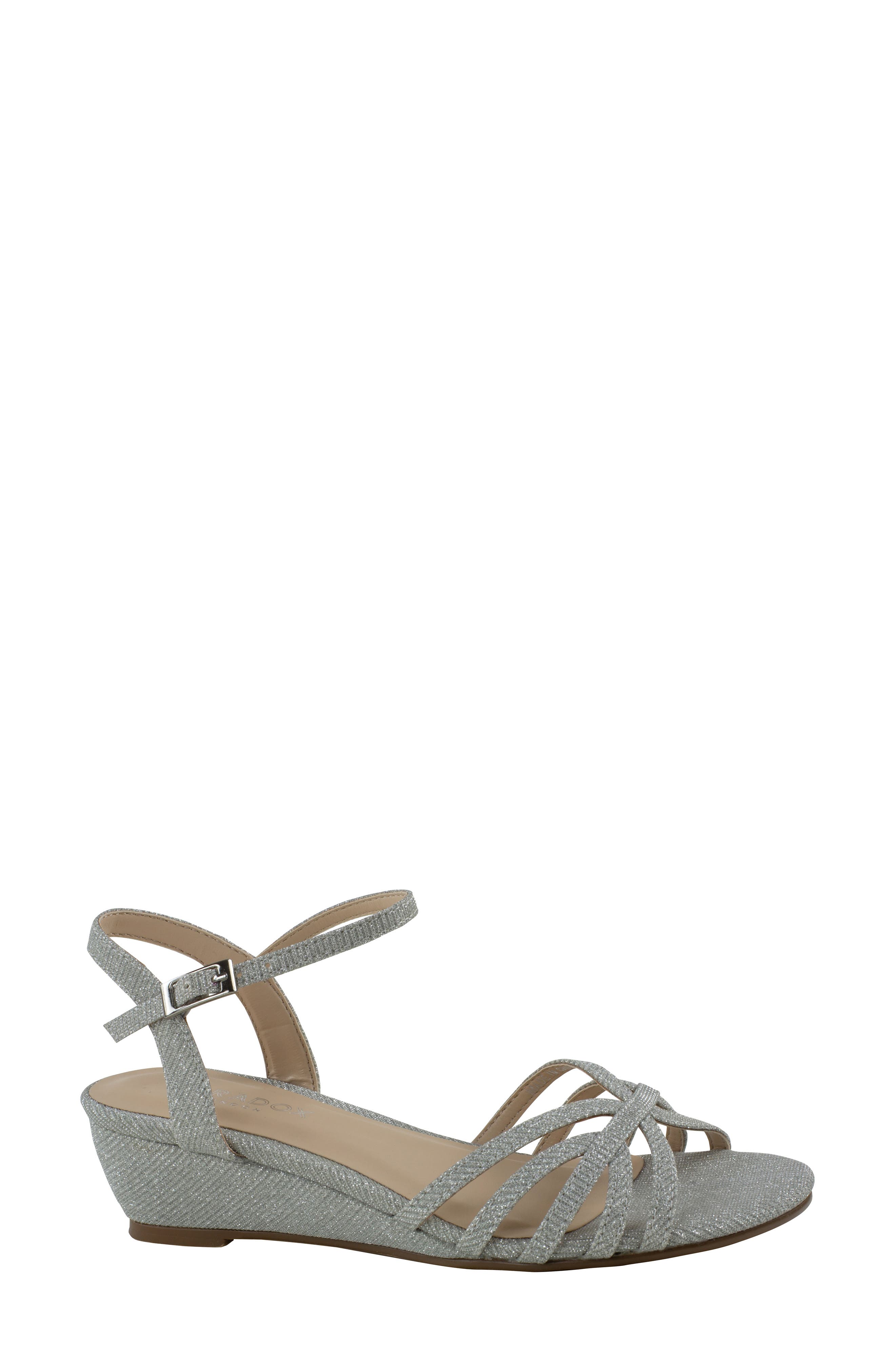Winslow Glitter Wedge Sandal, Alternate, color, SILVER