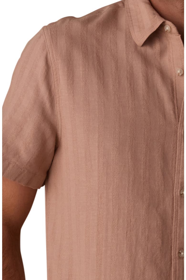 Freshwater Everyday Short Sleeve Button-Up Shirt, Alternate, color, FLAX