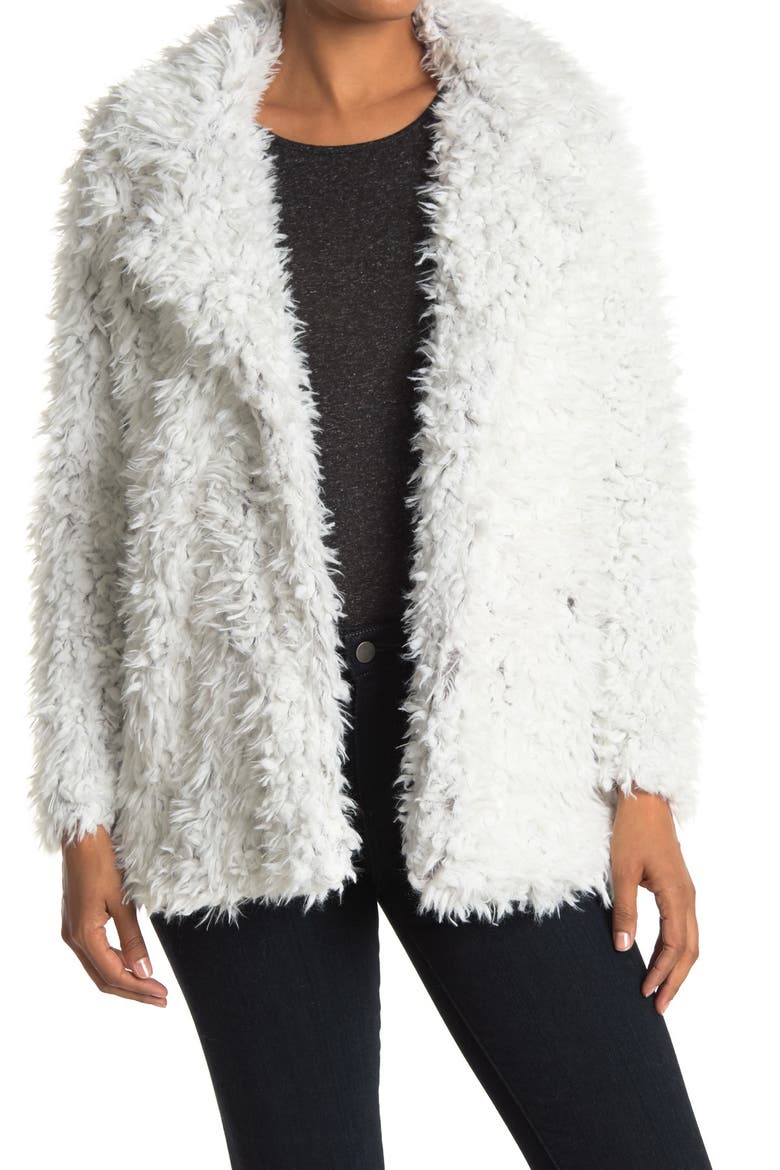 Sully Faux Shearling Jacket, Main, color, SILVER