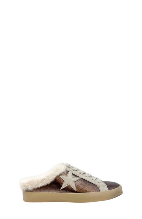 Shushop Kids' Pinah Faux Fur Lined Mule In Gray