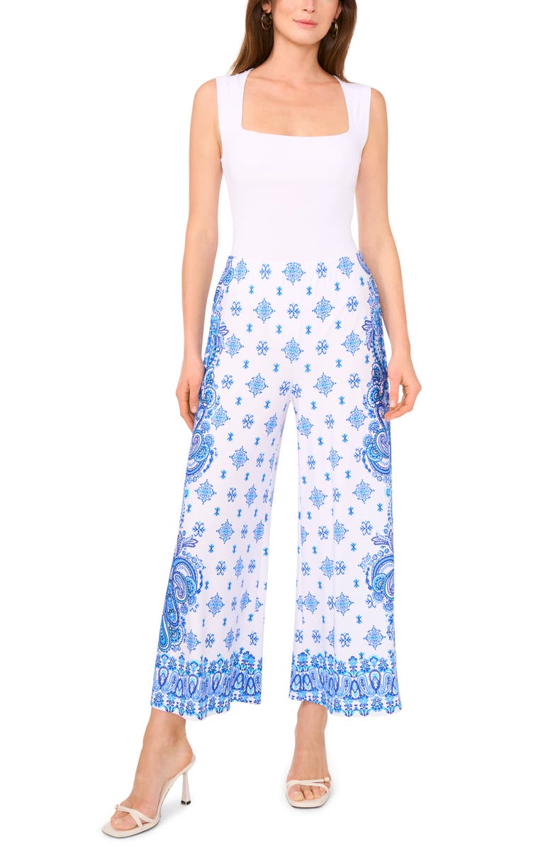 Vince Camuto Paisley Print Pants, Alternate, color,