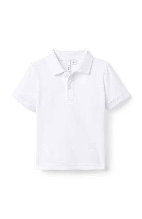 Janie And Jack The Classic Uniform Pique Polo In White