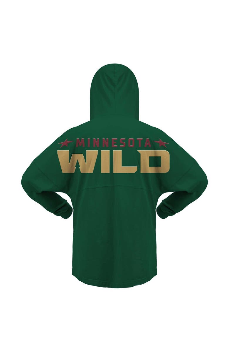 FANATICS Women's Fanatics Branded Green Minnesota Wild Jersey Lace-Up V-Neck Long Sleeve Hoodie T-Shirt, Alternate, color, Green