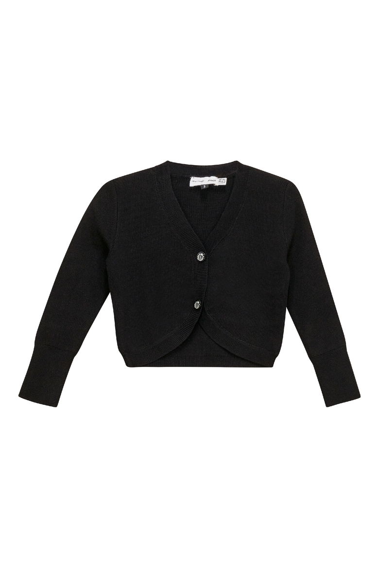 Tight Knit V-Neck Cardigan with Buttons, Main, color, Black