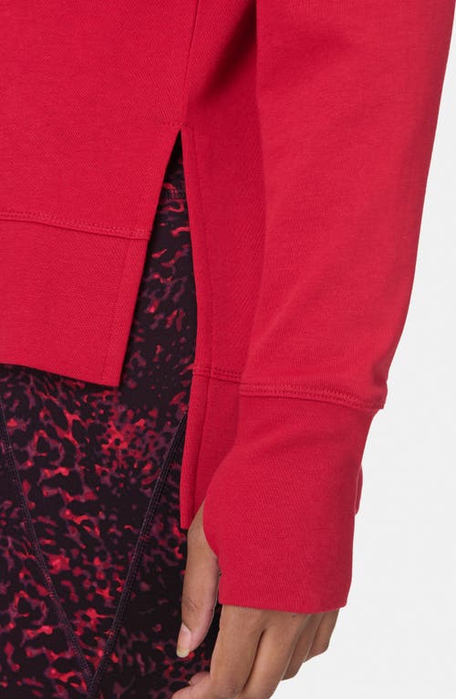 Sweaty Betty After Class Crop Sweatshirt Pepper Red In Red