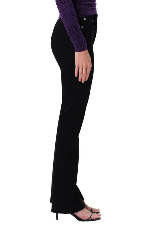 Agolde Ingram High Waist Split Hem Skinny Jeans In Black