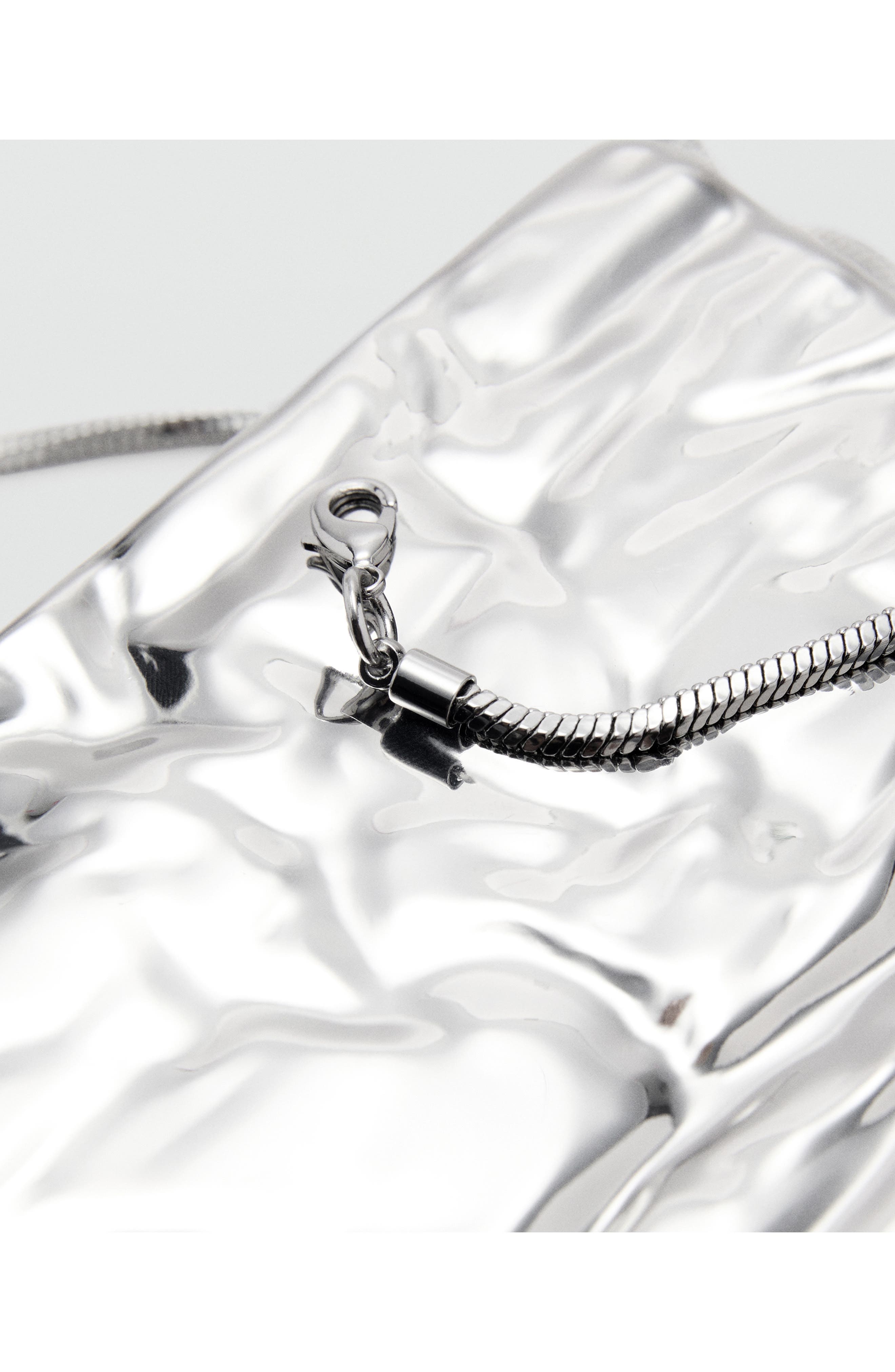 MANGO Textured Metal Clutch, Alternate, color, 