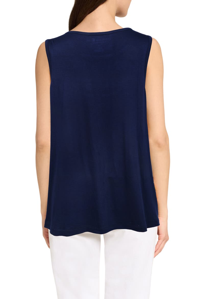 The Everyday Embroidered Tank, Alternate, color, NAVY WHITE